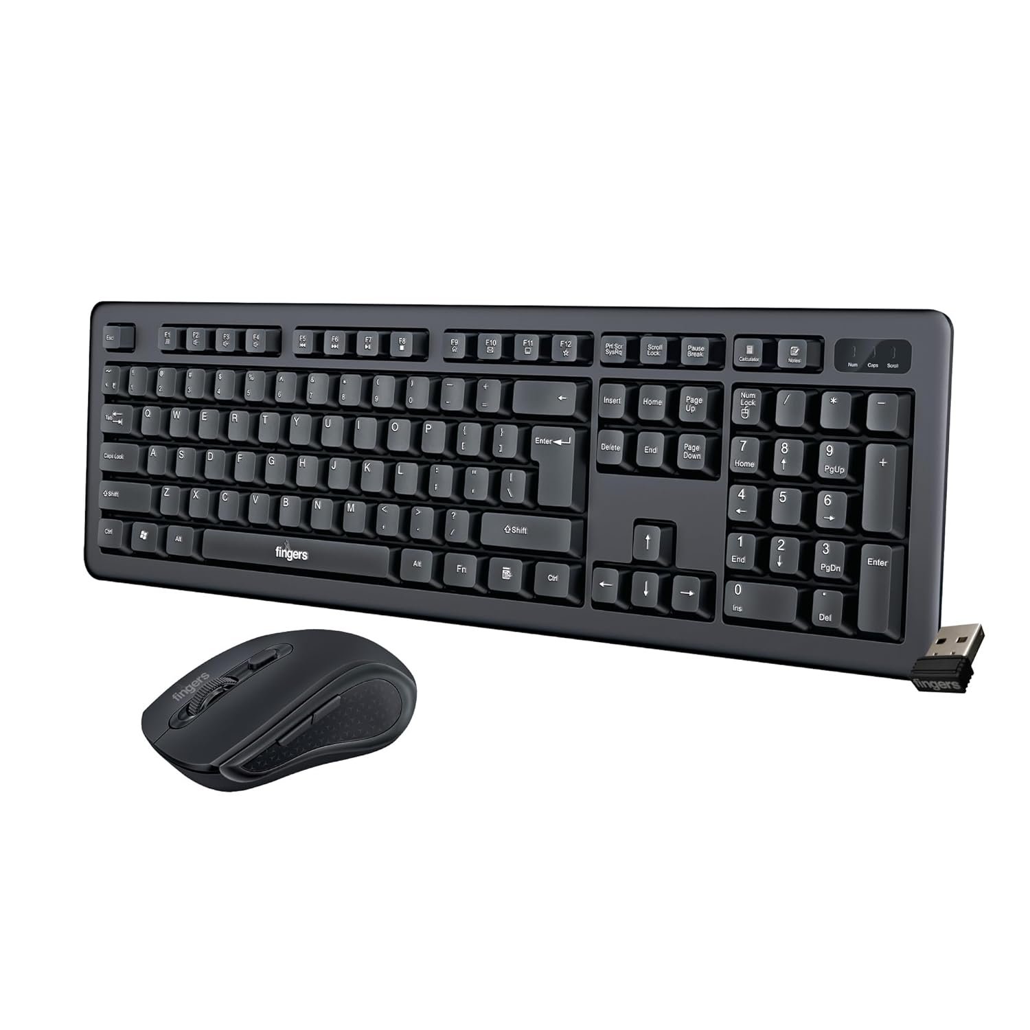 FINGERS Duo-Recharge Wireless Keyboard &amp; Mouse Combo