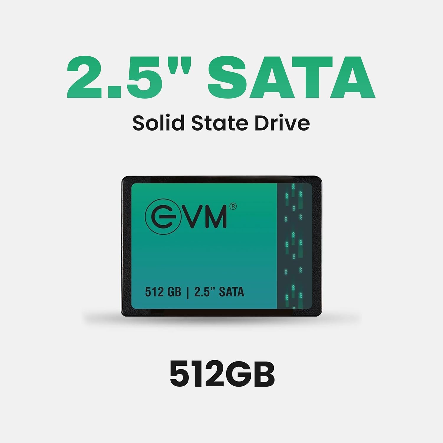EVM 512GB 2.5 Inch SATA III Internal SSD | Up to 550MB/s Read 500MB/s Write | High Speed Storage for Laptop Desktop | 5 Year Warranty (EVM25/512GB)