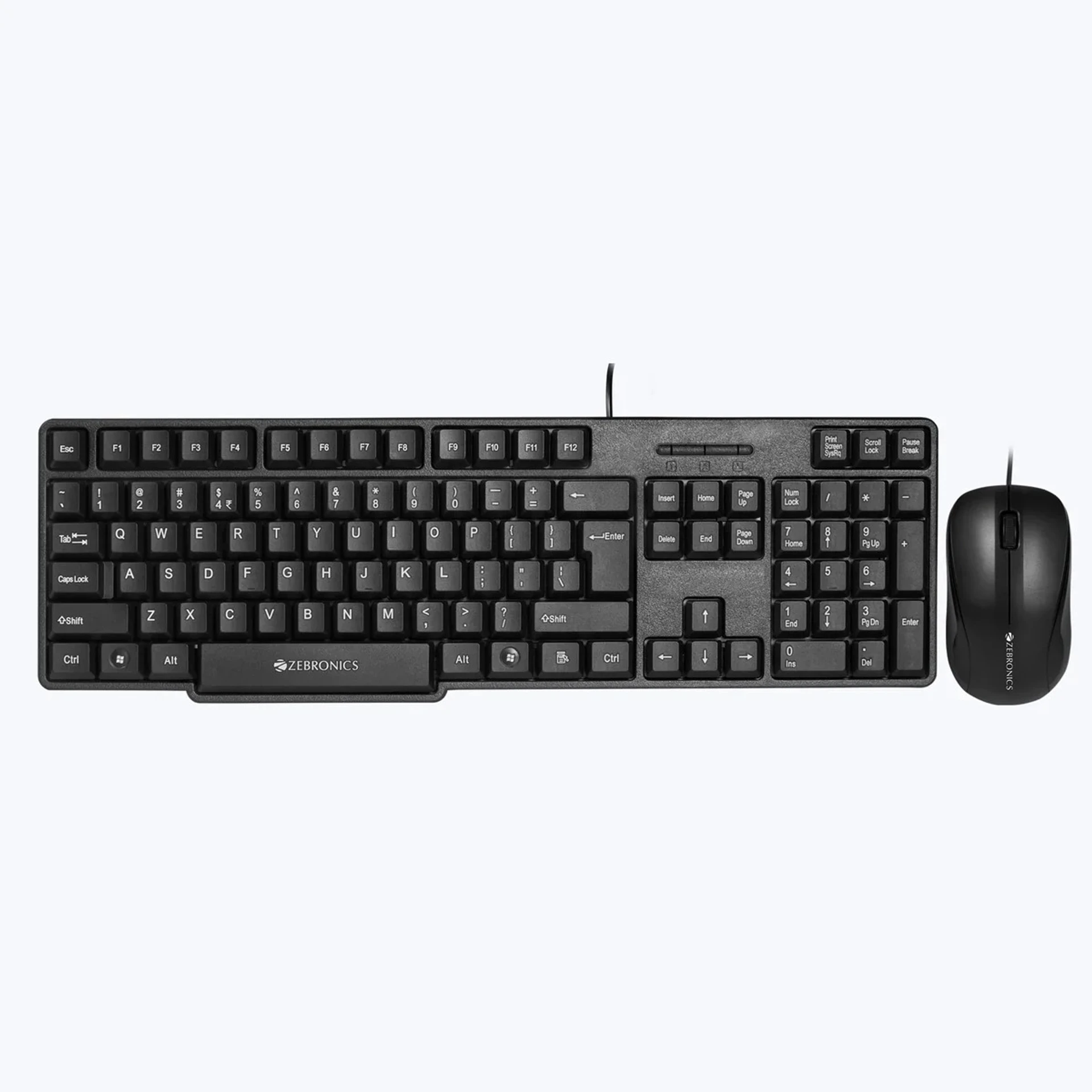 ZEBRONICS Zeb-Judwaa 850 Keyboard and Mouse Wired USB Combo – Black