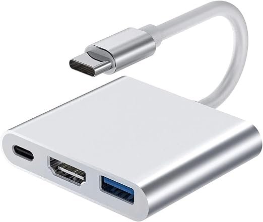 USB-C to HDMI Adapter – 3-in-1 Multiport Hub with 4K HDMI, USB 3.0 & USB-C PD