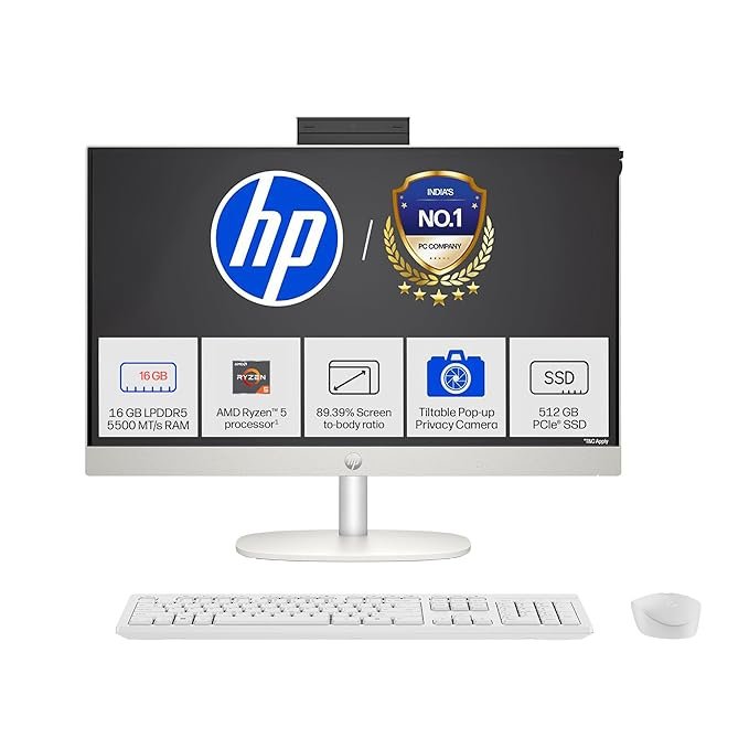 HP All-in-One Desktop with AMD Ryzen 5 7520U