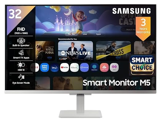 Samsung M5 32-inch Smart Monitor with Smart TV Experience
