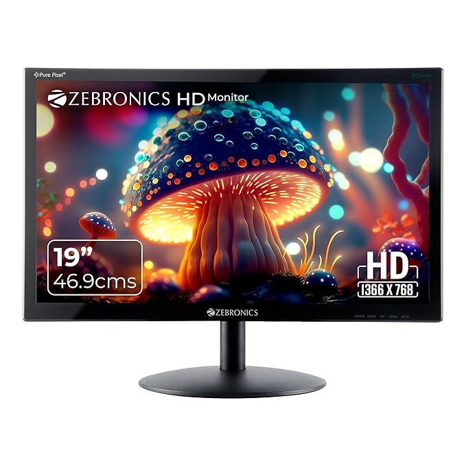 ZEBRONICS Zeb-V19HD 18.5-inch LED Monitor