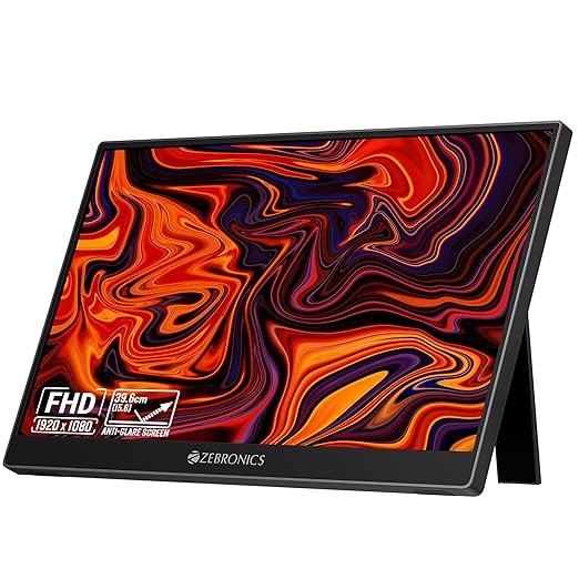 ZEBRONICS Pixigo A16S 15.6-inch Portable Full HD Monitor